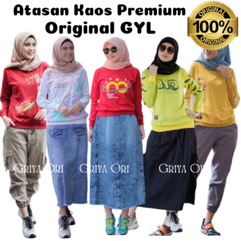 GYL Ori Atasan Baju Kaos Wanita Original Murah Terbaru Import Remaja Cewek Kekinian