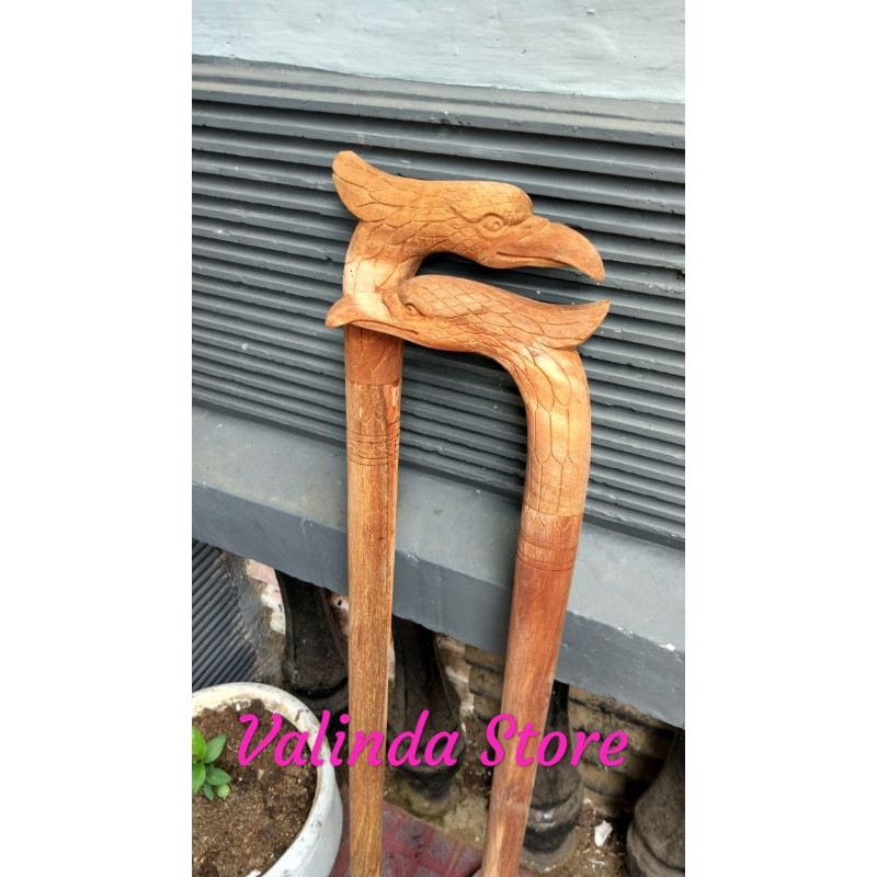 tongkat bidara ukir burung