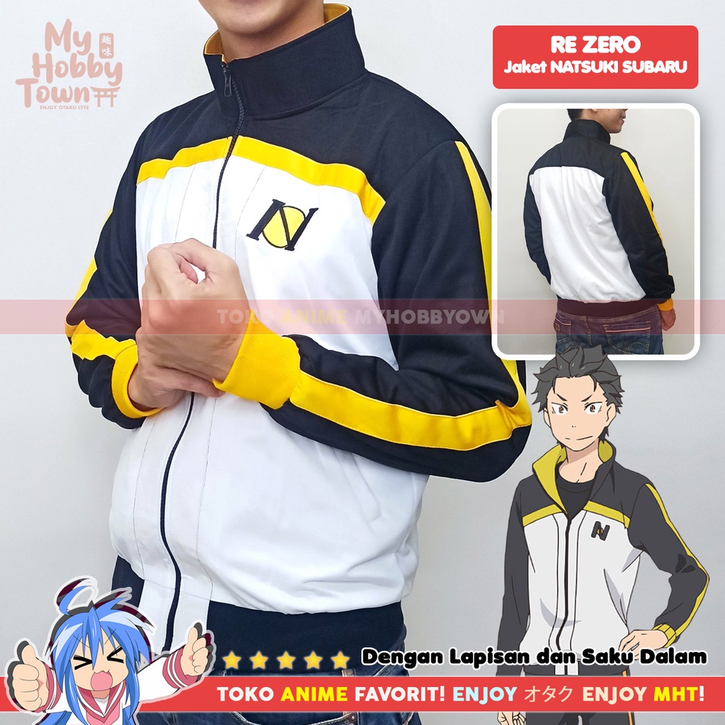 Jaket Anime Cosplay Re Zero Natsuki Subaru Premium Bordir