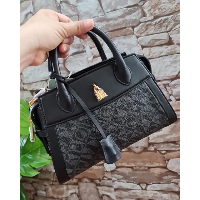NEW TAS BONIA MONOGRAM BLACK ORIGINAL 100%