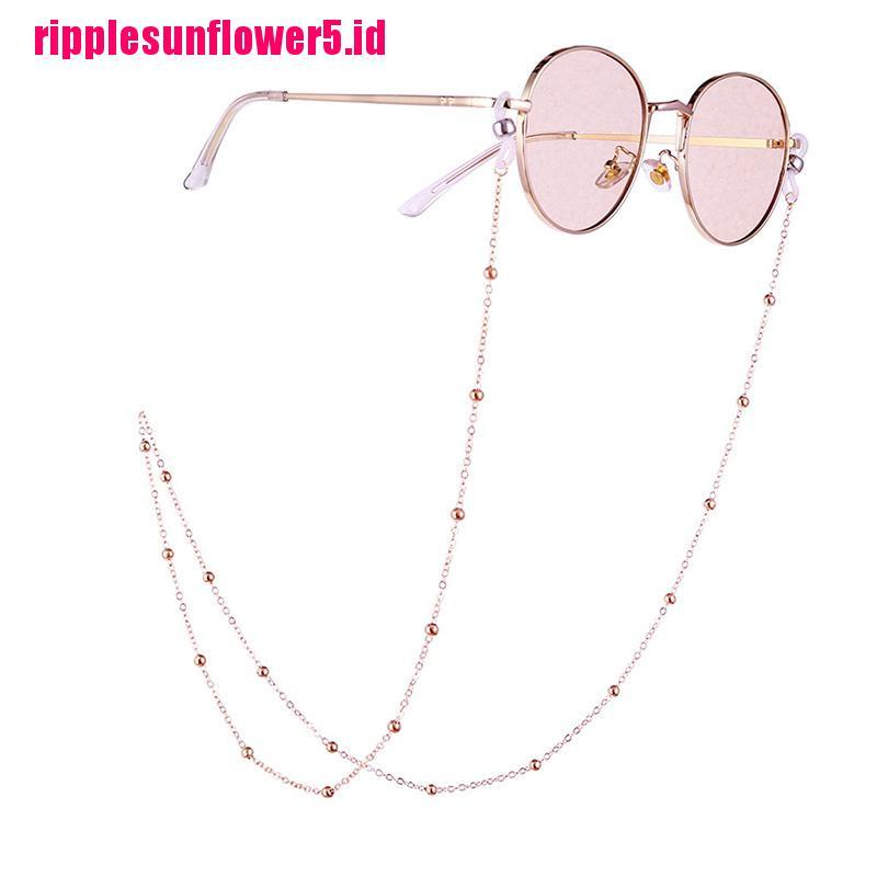 # Kaos T-Shirt Wanita Lengan Pendek Motif Print #Rantai Kacamata Baca Warna Emas Untuk Wanita