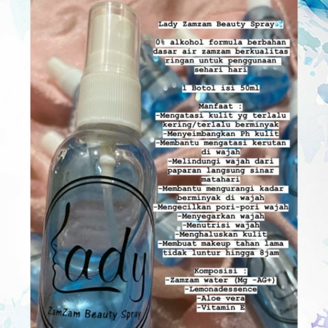 Lady Zamzam Beauty Spray Shopee Indonesia