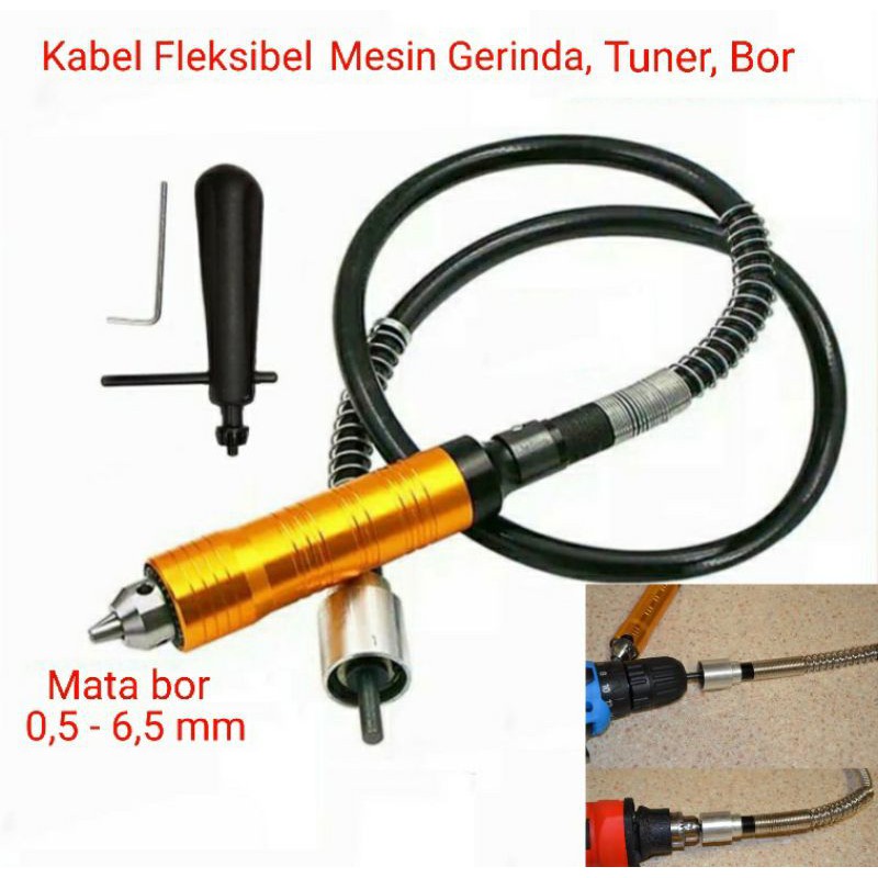 Kabel adapter fleksibel flexible perpanjangan extension extender bor tuner drill dremel gerinda