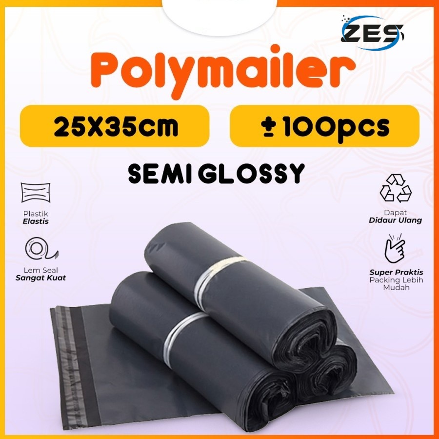 

PL25 - Plastik Packing Polymailer Warna Hitam 25x35 isi 100 pcs Tebal