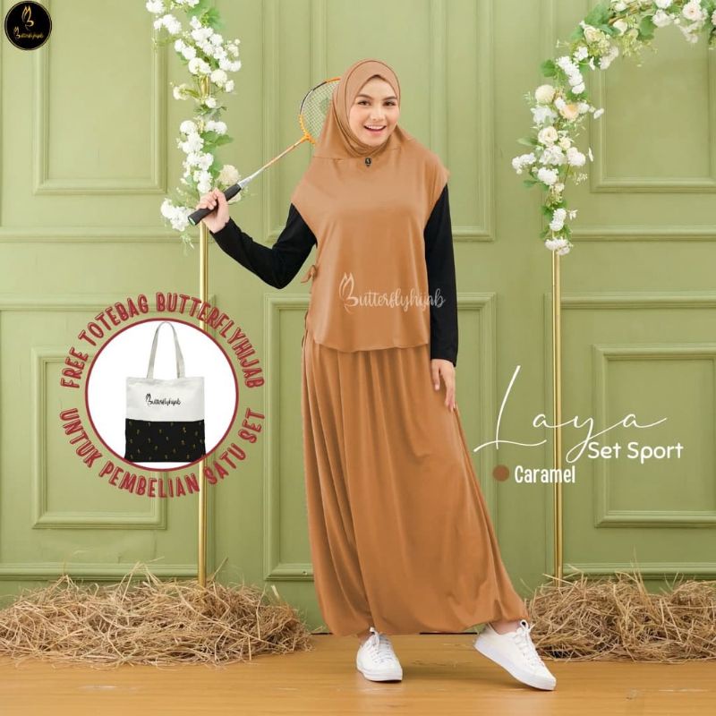 HIJAB SPORTY LAYA • LAYA SET SPORTY • VIENNA SET SPORTY © BUTTERFLY