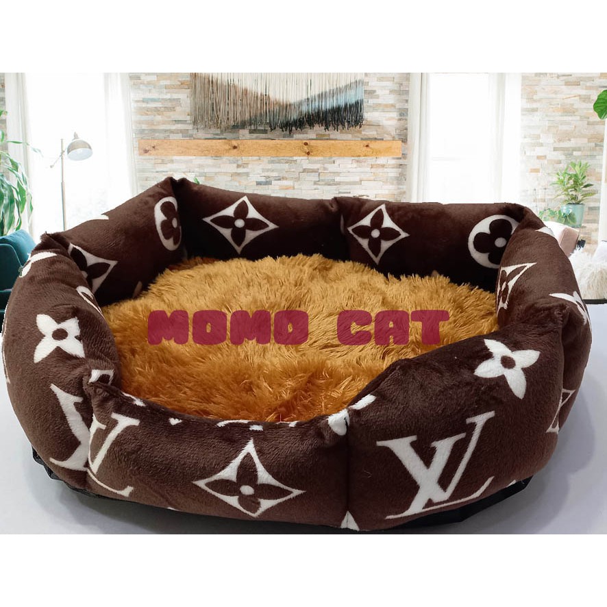 Tempat Tidur kucing/Warm Bed/Bantal Kucing/Pets Bed Motif LV dan Cheetah Kecil