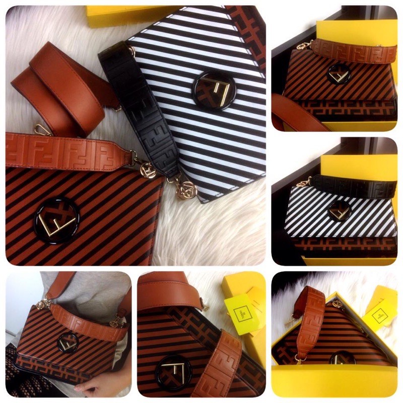 TAS FENDI 20121# NEW Design FENDI By Way Boston Bag Medium Satchel Like ORI Leather Hardware Silver