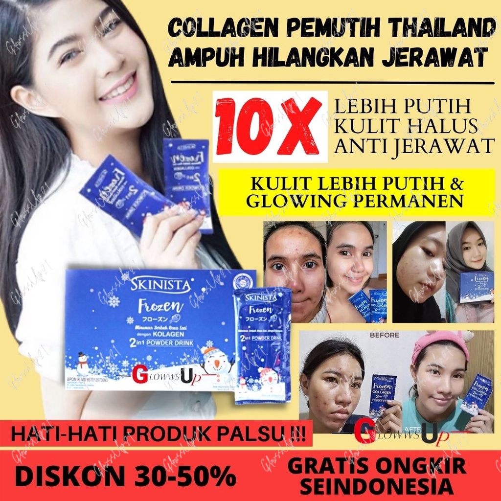 COLLAGEN BUBUK PEMUTIH TUBUH FROZEN COLLAGEN 2IN1 POWDER DRINK - COLLAGEN PENYEMBUH JERAWAT