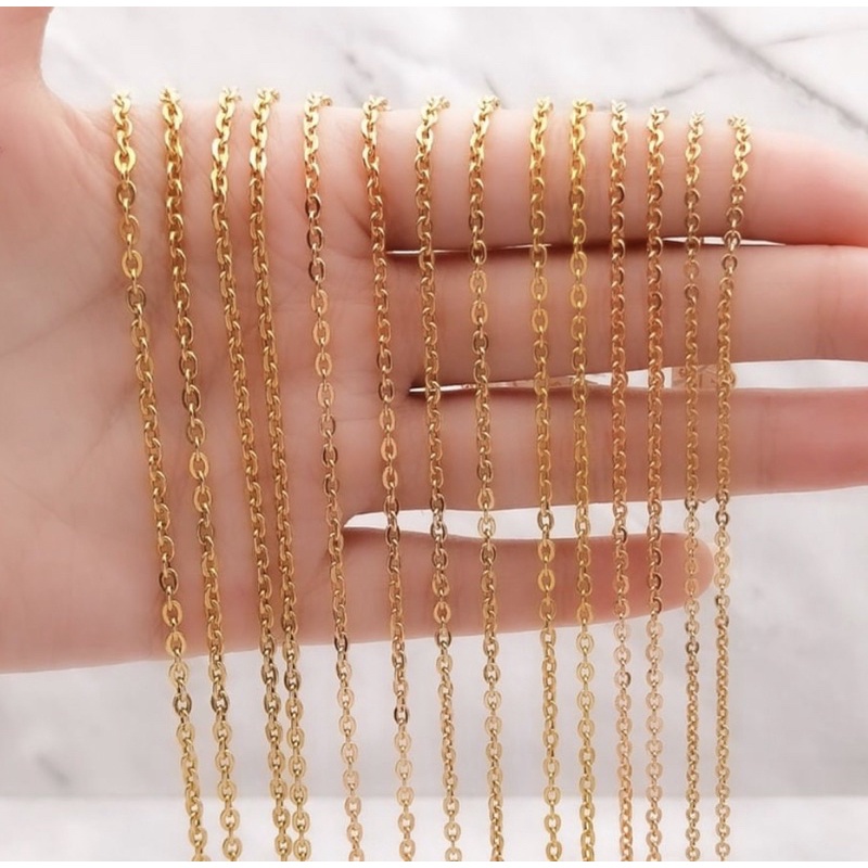 Kalung Emas Fancy Holo Panjang Kalung Rantai Tamparan Polos Emas Asli Kadar 700