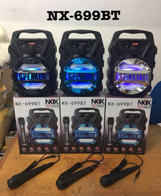 Prtabel speaker bluetooth NIXNOX NX 699bt speaker koper termurah