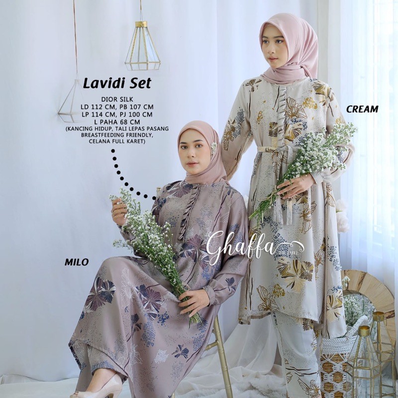 lavidi set by ghaffa one set tunik murah adem