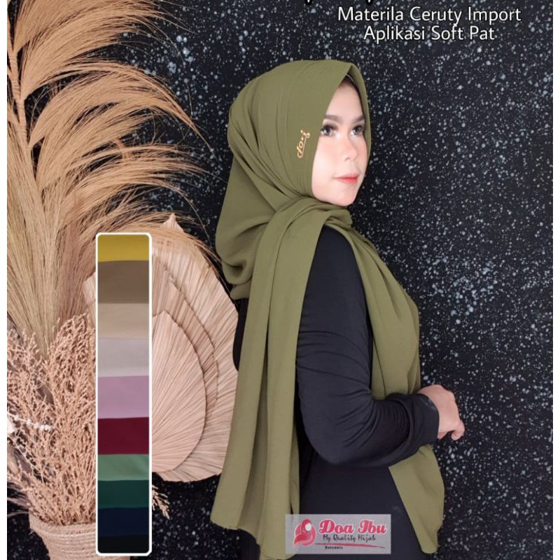 𝗦𝗛𝗘𝗟𝗢𝗩𝗘𝗦𝗛𝗢𝗣𝗣 - DOI PASMINA PAD POLOS ORIGINAL DOA IBU HIJAB PASHMINA CERUTI PASTAN SOFT PED ANTEM JI