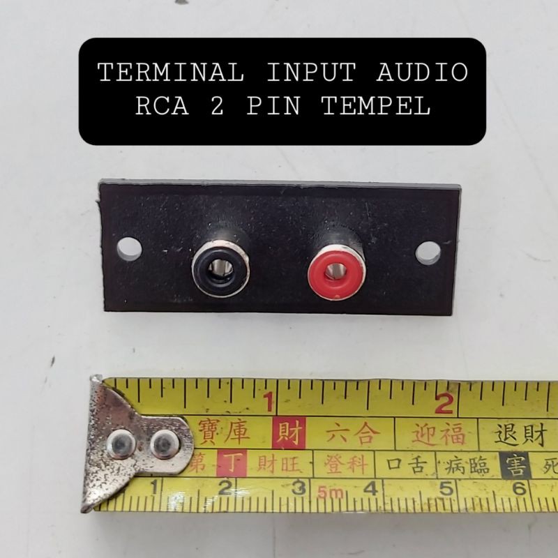 Terminal Soket RCA 2 Pin Tempel Plastik Merah Hitam