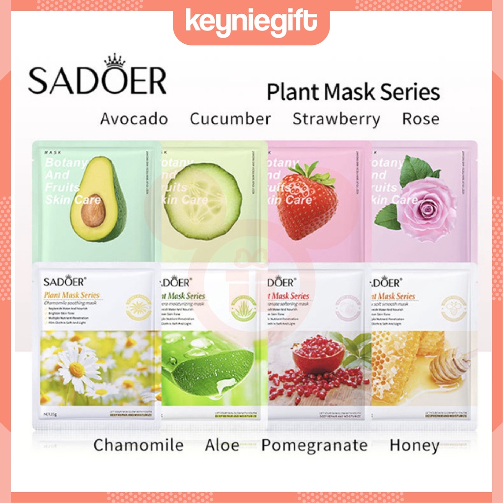 Sadoer Sheet Mask Plant Series Masker Wajah Original SR001