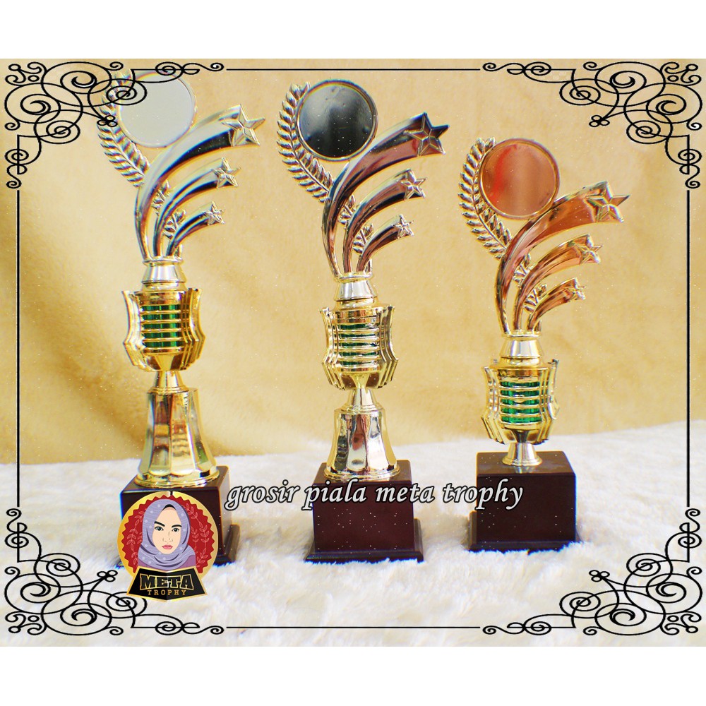 Piala SET Juara 123 MURAH Pramuka Paskibra Cup Pagoda Kecil TATAKAN KAYU