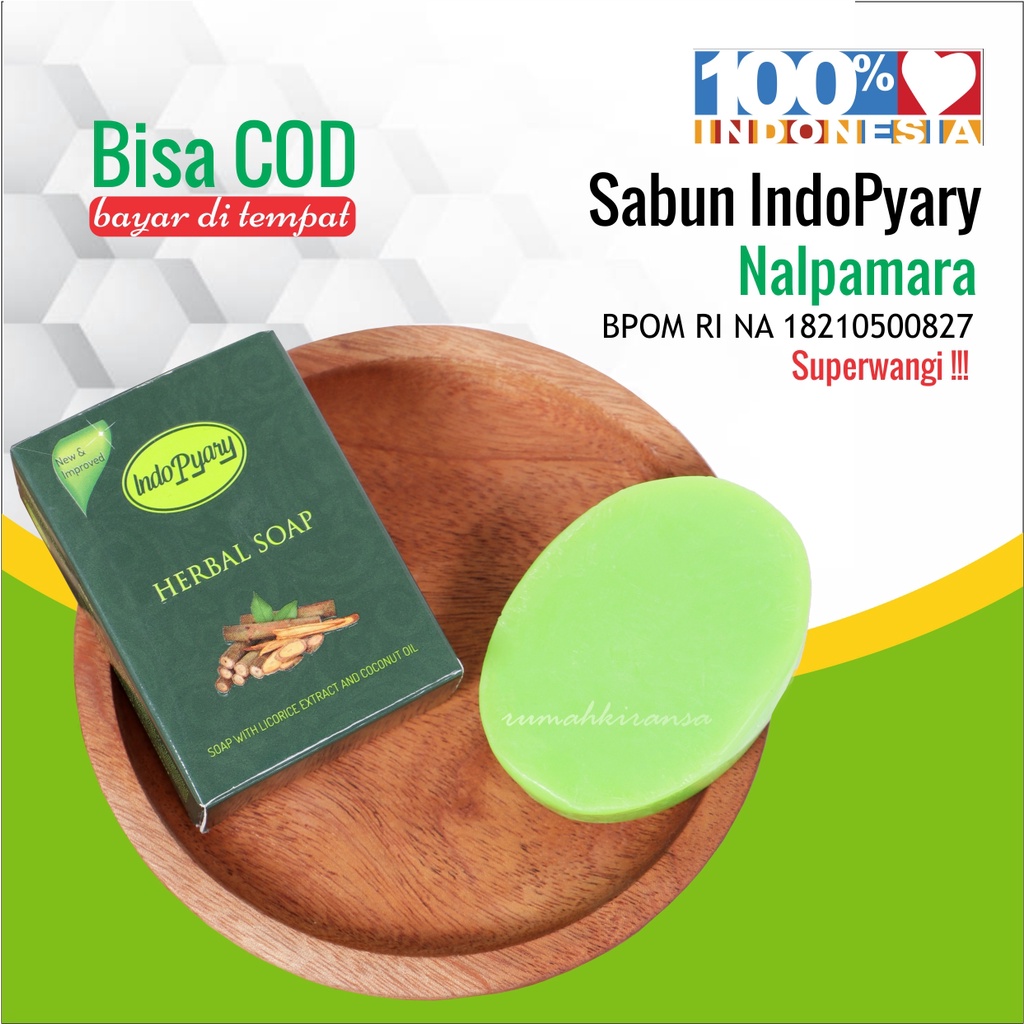 SABUN MANDI INDOPYARY NALPAMARA HERBAL SOAP SABUN MANDI 50Gram SUDAH BPOM RI NA18210500827