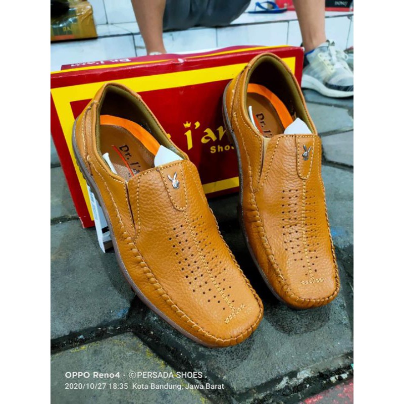 Sepatu Casual Kulit Pria Dr Iam KR 03 ( Produksi Sendiri )