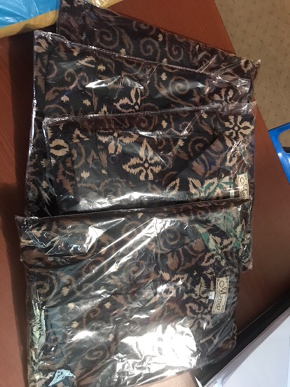 Batik Myrna - Kemeja Batik Atasan Pria Lengan Panjang Atasan Motif Songket Coklat