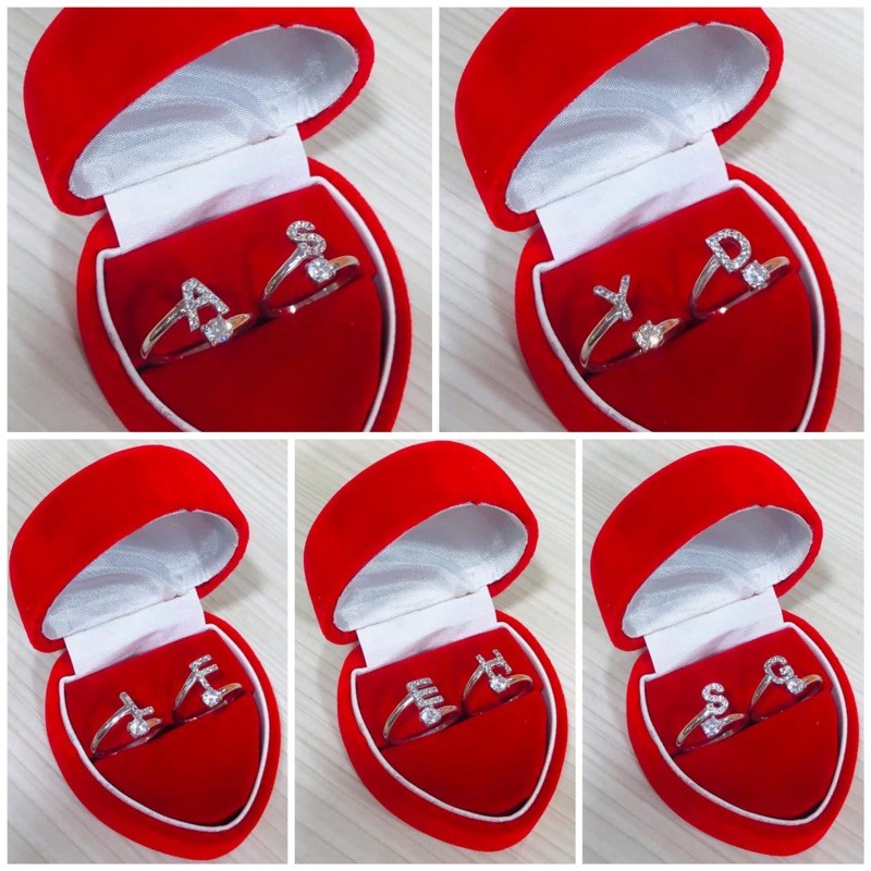 CINCIN PERMTA HURUF PERMTA PERAK925/PERHIASAN PERAK925 LAPIS EMAS PUTIH ASLI /CP166