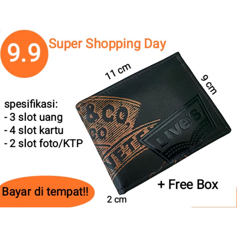 2.2 COD SALE ||Promo!!Dompet pria/Dompet pria murah/Grosir dompet pria/Dompet kulit sintetis/Dompet lipat