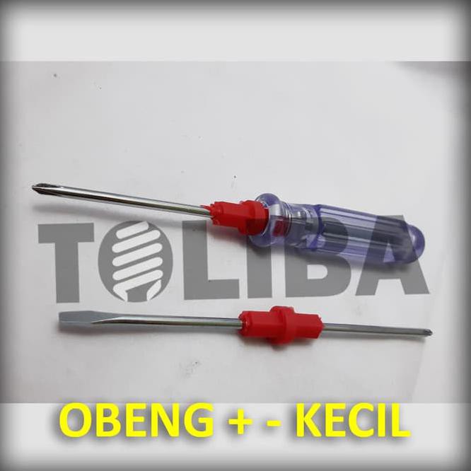 (Terbaru) Obeng Bolak Balik Plus + Min - Kecil >