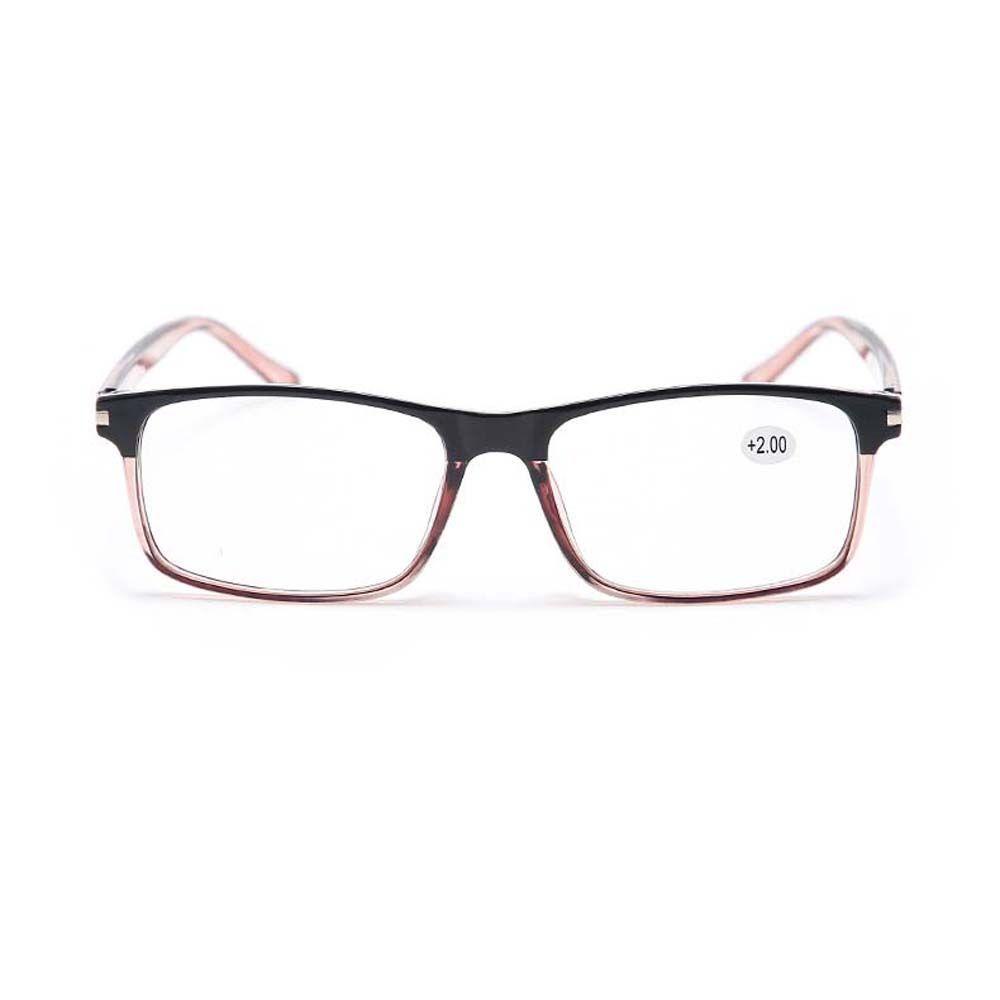 Mxbeauty Kacamata Baca Fashion Untuk Pria+1.0~+ 4.0 Frame Hitam Resin Optik Pria Reading Glasses