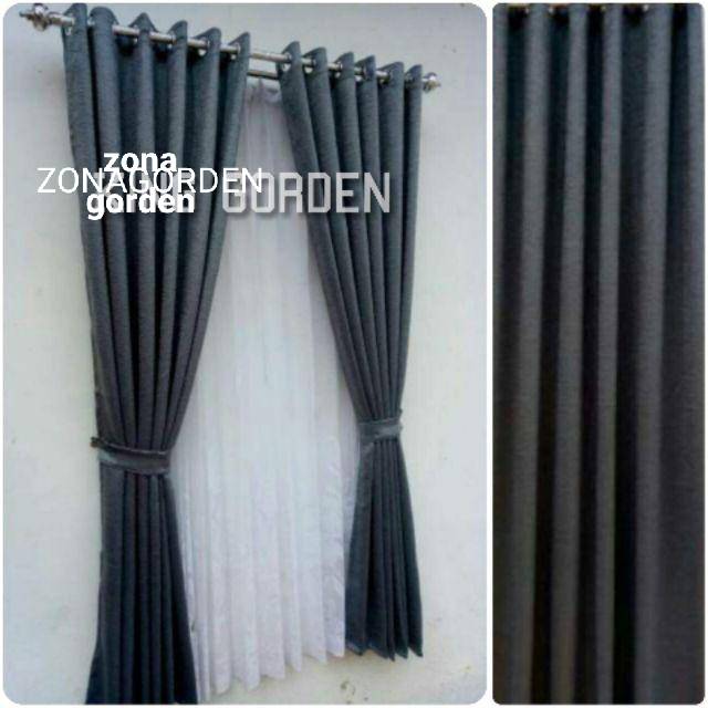 Gorden pintu jendela  smockering minimalis  BLACKOUT TANATA 