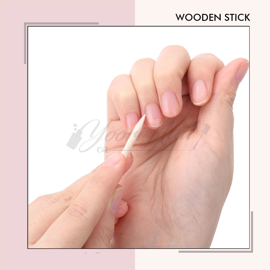 Wooden nail stick 100pcs wood nail art kayu kutikula