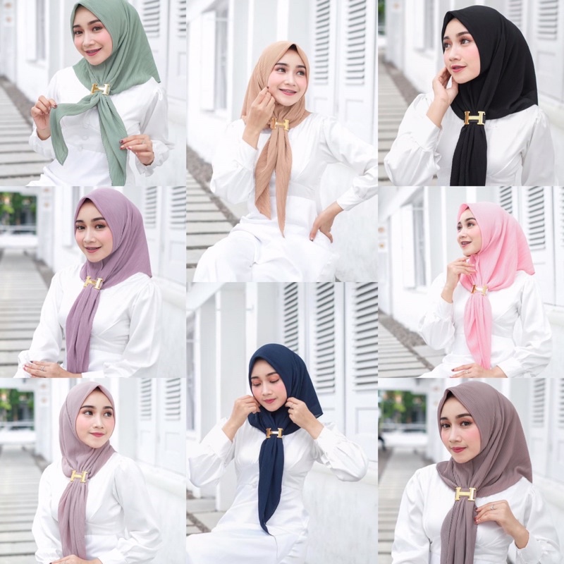 Hijab PLISKET SEGI4 HERM*S Babydoll