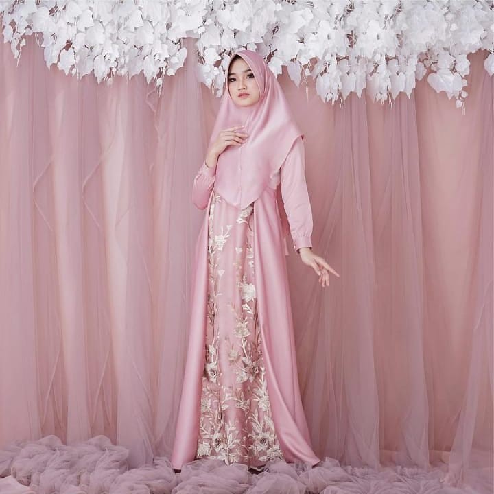 OBRAL SALE ZAMANI SYARI DRESS /DRESS BRUKAT/DRESS PESTA/DRESS CANTIK/ GAMIS BAGUS RUMAH KEBAYA BANDUNG RUMAH SONGKET BANDUNG