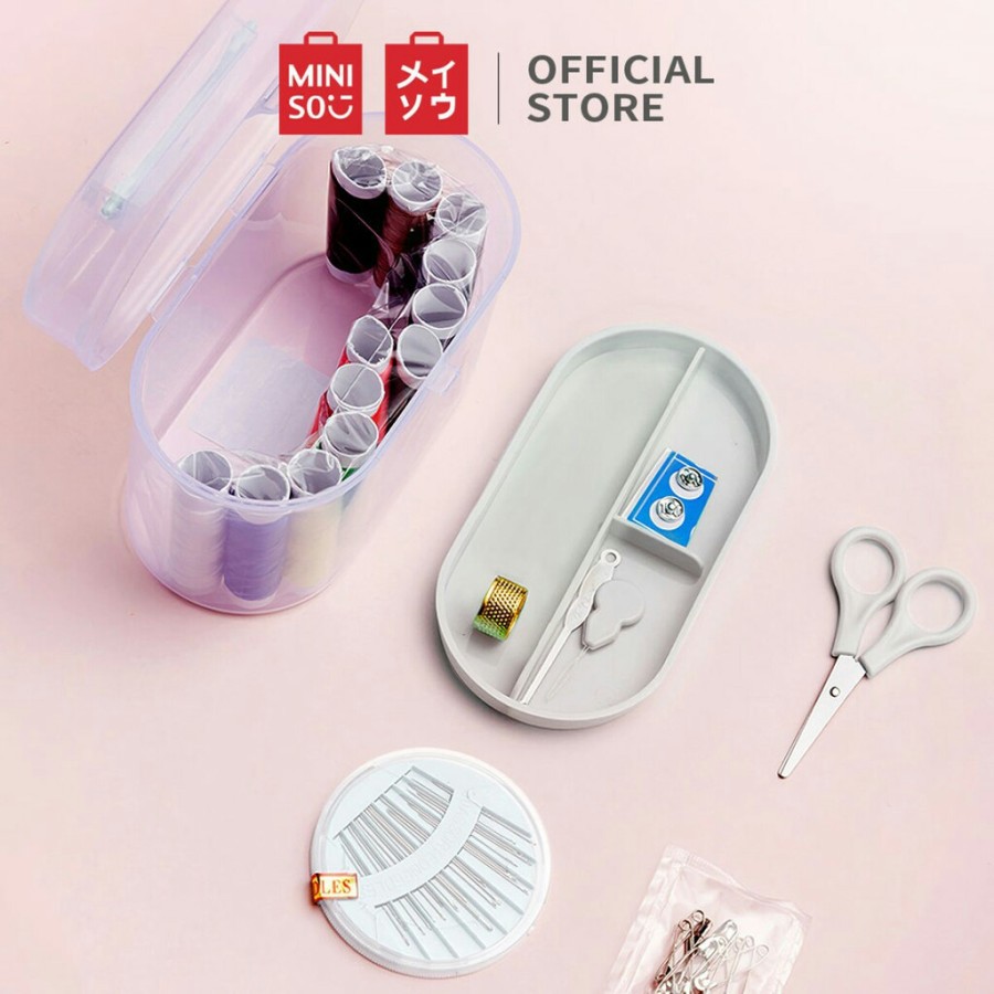 MINISO Set Alat Jahit Sewing Box Jahit 10 benang Alat Jahit Box Kotak