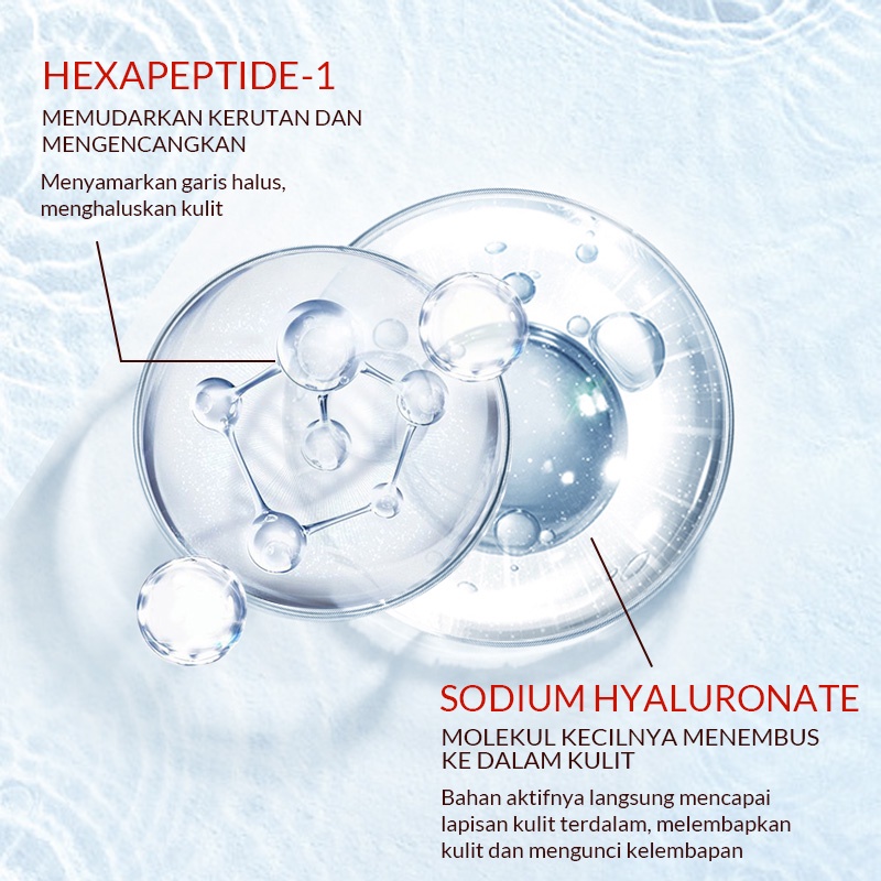 BioAqua Bio Aqua Hexapeptide Anti Aging Essence 30ml/50ml Anti Aging Serum Samarkan Garis Halus