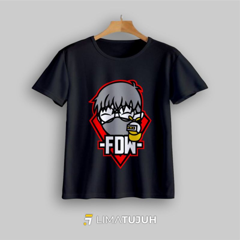 KAOS ANAK FDW FREE FIRE / KAOS ANAK YOUTEBER FF / KAOS ANAK LAKI LAKI PEREMPUAN Premium