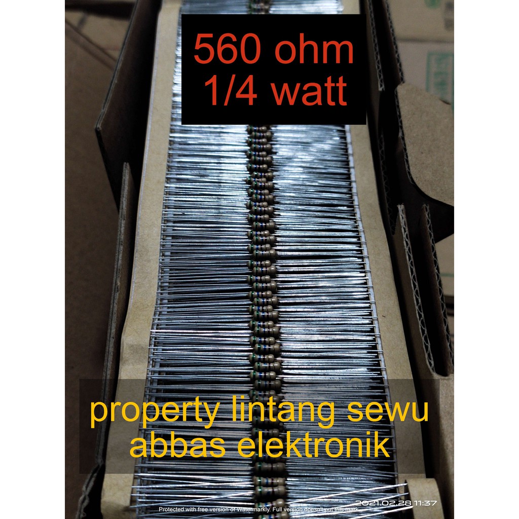 10PCS resistor 560 ohm 0.25 watt