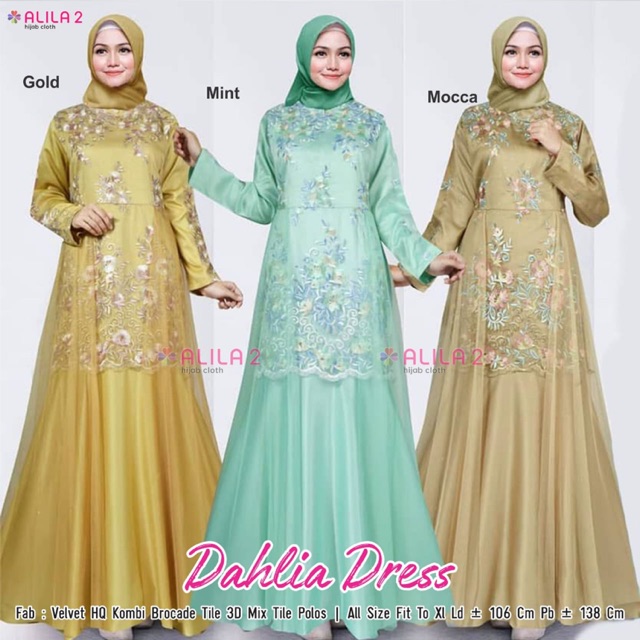 Dahlia dress/dress tile maxi brukat kondangan by raisa collection