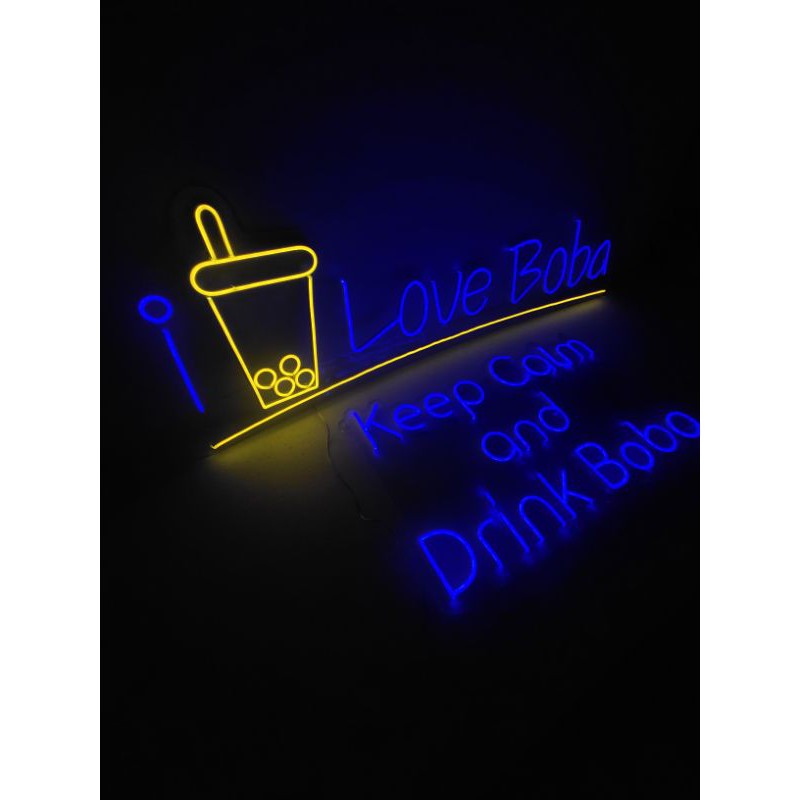 Neon Boba Custom - Dekorasi Lampu Boba - Led Neon Custom - Neon Flex Custom - Neon Sign