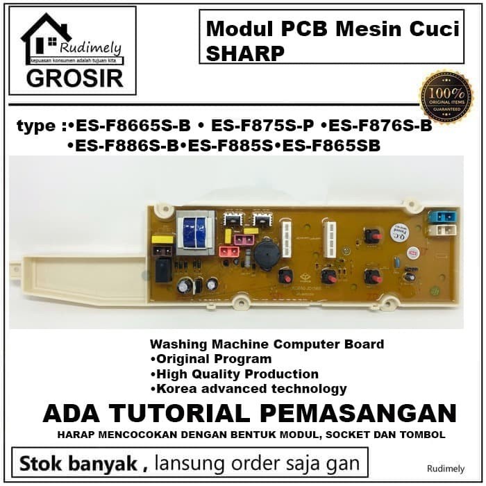 Modul PCB mesin cuci SHARP ES-F875S-P /ES-F876S-B ES-F886ES-F865S-B -PCMSH01