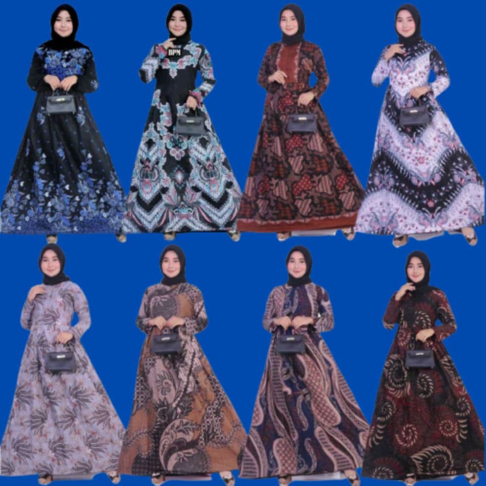 Gamis Batik Termurah Dan Terpecaya Original 100% Gamis Batik Pekalongan Asli Batik_AISYAHRANI