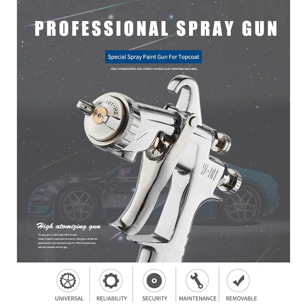 Spray Gun Pneumatic  / Airbrush Metal Tank 1.0mm - F-75 / Tank Gun Cat / Spray Gun