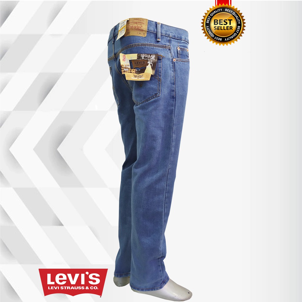 CELANA PANJANG JEANS STANDAR ATAU REGULER PRIA  MODEL KAKI LURUS BAHAN JEANS