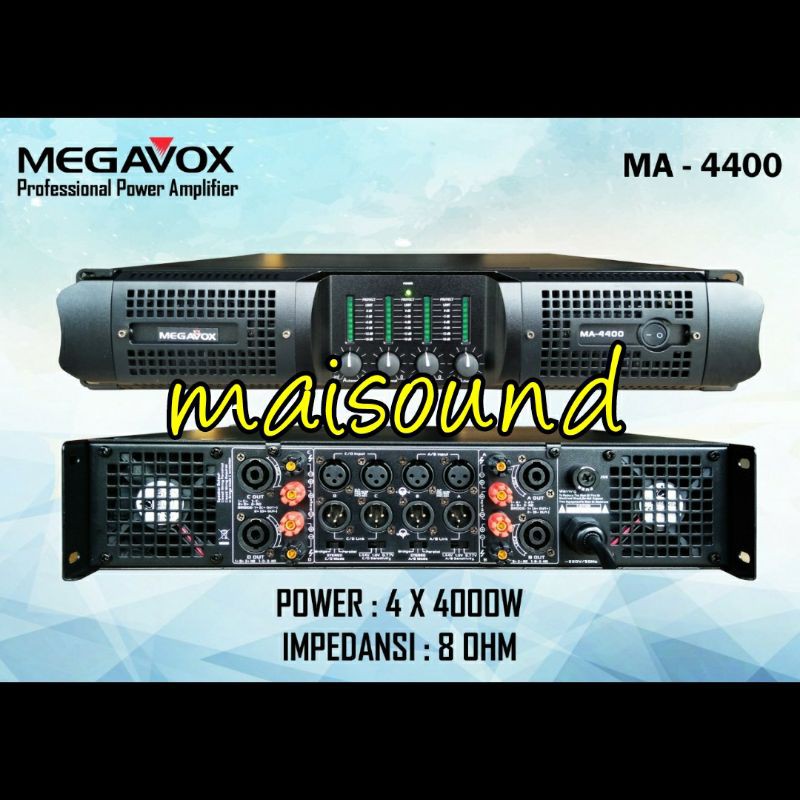 POWER AMPLIFIER MEGAVOX MA4400 4x4000 AMPLI MEGAVOX MA 4400 ORIGINAL
