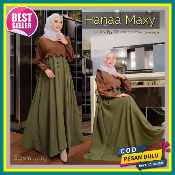 Halimahthelabel Baju Gamis Kaftan Wanita Talita Free Inner Manset Dan Turban Seragam Lebaran Kondang