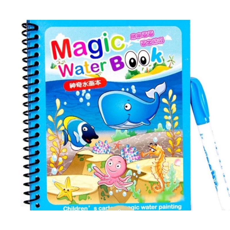 Buku Ajaib magic water book colouring invisible