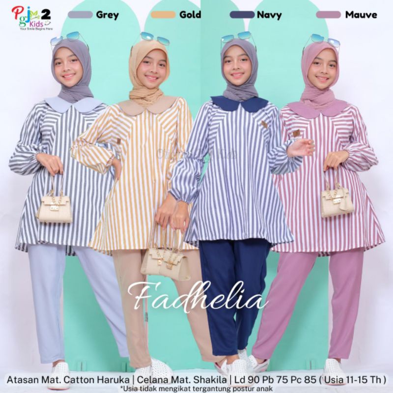 Fadhelia daily set anak teen ORI by PGJ Kids 2 / Ld 90 Pjc 85