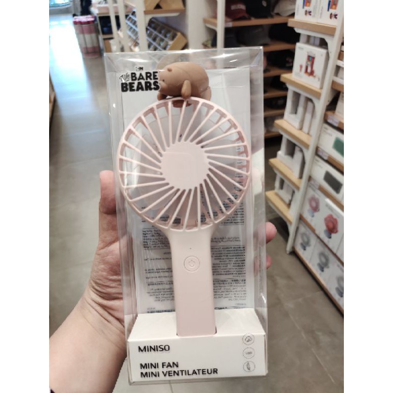 We Bare Bears Portable Fan Miniso Shopee Indonesia
