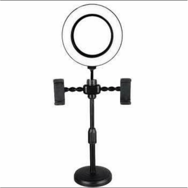 JLAMP LED Selfie Ring Light Live Stream TIKTOK 6 Inch 2 Holder - 222B