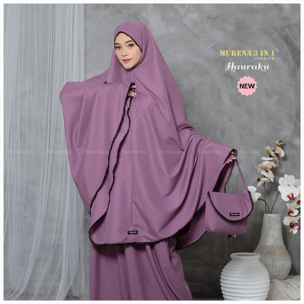 Mukena Dewasa 3 In 1 Katun Premium Traveling