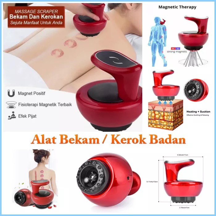 Alat Kerokan Electrik Terapi Bekam Kop Angin Kerok Elektrik Kerik - Alat Kerik Badan Elektrik - Alat kerokan Electrik / Terapi Bekam Kop Angin Kerok Electric