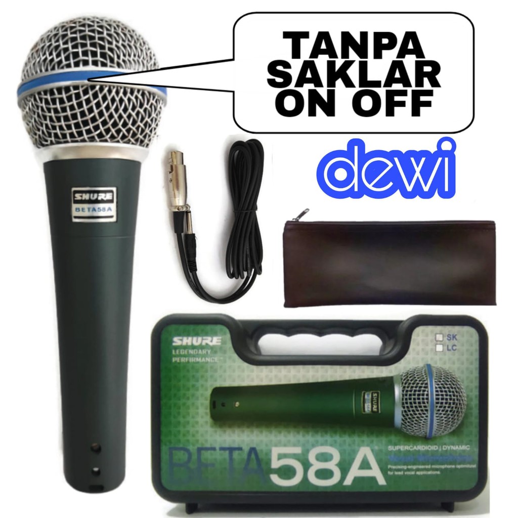 MIC BETA 58A SK (SAKLAR ON OFF) BETA58A SK / MIC BETA 58A LC (TANPA ON OFF) BETA58A  LC