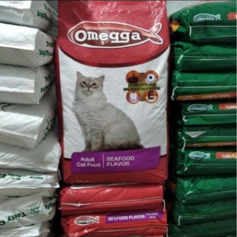 OMEGGA CAT FOOD 20KG MAKANAN KUCING - SEAFOOD / TUNA